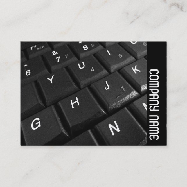 Tarjeta De Visita Banda lateral - Teclado portátil 02 (Anverso)