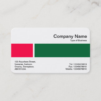 Tarjeta De Visita Banda media - Dos tonos 02 - Rojo y Verde