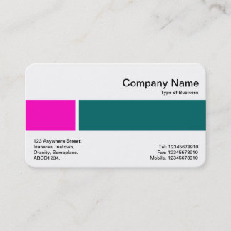 Tarjeta De Visita Banda Media - Dos Tonos 02 - Verde Rosa Y Moss