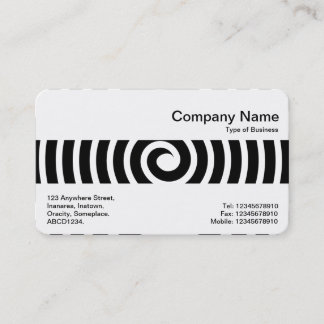 Tarjeta De Visita Banda Media - Espiral - Negro