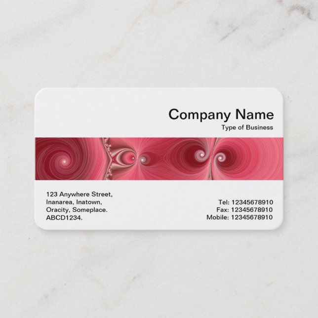 Tarjeta De Visita Banda media - Fractal 03 (Anverso)