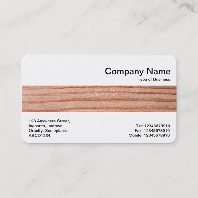 Tarjeta De Visita Banda media - Madera 01 (Anverso)