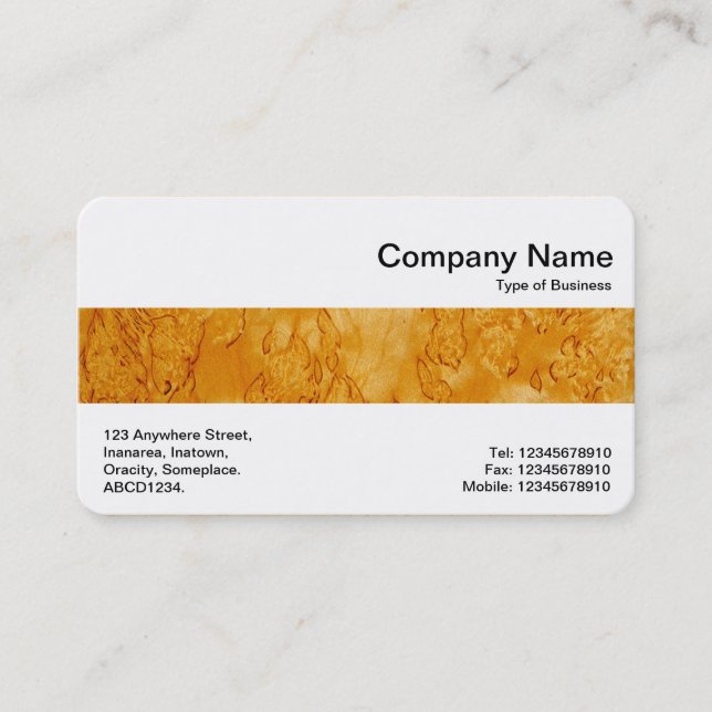 Tarjeta De Visita Banda media - Madera 03 (Anverso)