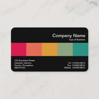 Tarjeta De Visita Banda media (negro) - Colores