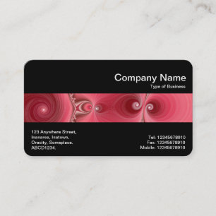 Tarjeta De Visita Banda media (negro) - Fractal 03