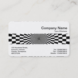 Tarjeta De Visita Banda media - Op Art Black and White