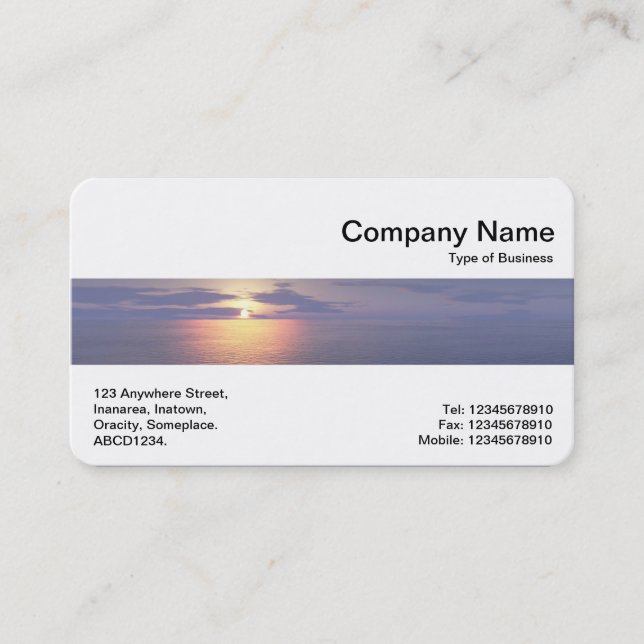 Tarjeta De Visita Banda media - Sunrise/Sunset (Anverso)