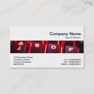 Tarjeta De Visita Banda media - Teclado brillante