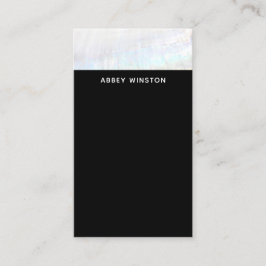 Tarjeta De Visita Banda moderna de concha Minimalista negra