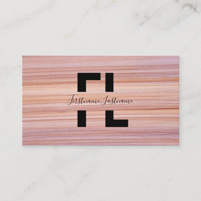 Tarjeta De Visita Banda monográfica elegante de la superficie de már (Anverso)