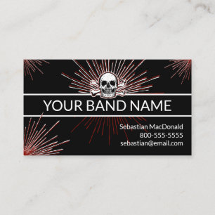 Tarjeta De Visita Banda personalizado Nombre Rock & Roll Guitarra M