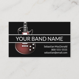 Tarjeta De Visita Banda personalizado Nombre Rock & Roll Guitarra M