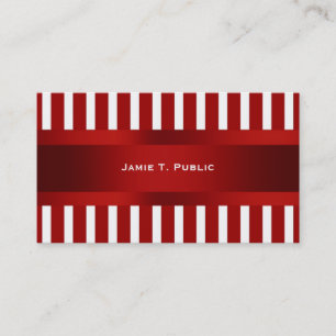 Tarjeta De Visita Banda roja y blanca, cinta roja