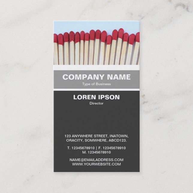 Tarjeta De Visita Banda vertical - Coincidencias 03 (Anverso)