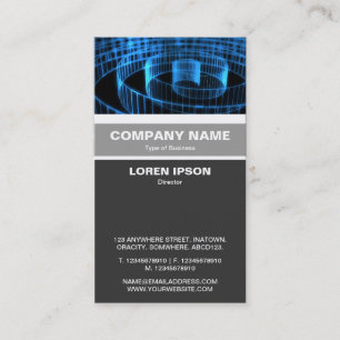 Tarjeta De Visita Banda vertical - Espiral azul