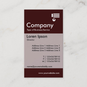 Tarjeta De Visita Banda vertical - Marrón oscuro