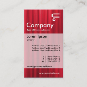 Tarjeta De Visita Banda vertical - Rojo cepillado