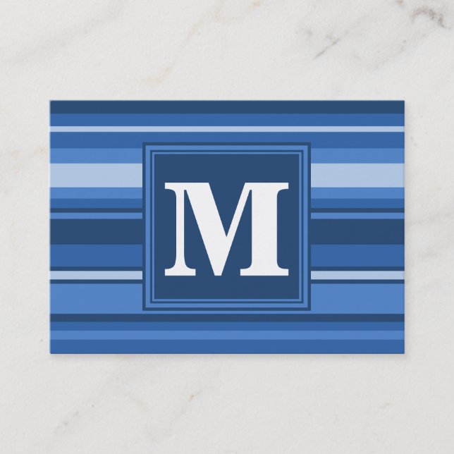 Tarjeta De Visita Bandas azules monográficas (Anverso)