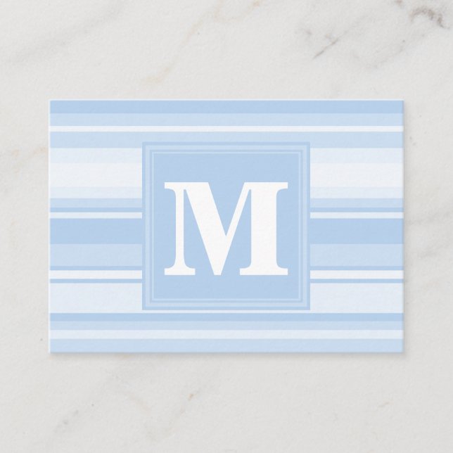 Tarjeta De Visita Bandas azules monográficas (Anverso)