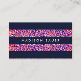 Tarjeta De Visita Bandas Confetti de colores modernos