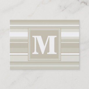 Tarjeta De Visita Bandas de arenisca monogramo
