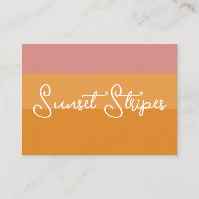 Tarjeta De Visita Bandas de atardecer (Anverso)