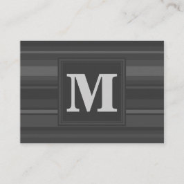 Tarjeta De Visita Bandas de carbón vegetal monogramo