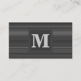 Tarjeta De Visita Bandas de carbón vegetal monogramo