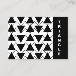 Tarjeta De Visita Bandas de Chevron del Triángulo Blanco y Negro