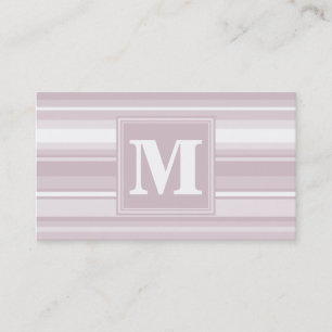Tarjeta De Visita Bandas de cuarzo rosa monograma