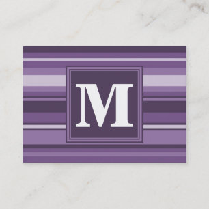 Tarjeta De Visita Bandas de lavanda monogramo