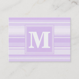 Tarjeta De Visita Bandas de lilac monogramo