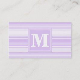 Tarjeta De Visita Bandas de lilac monogramo