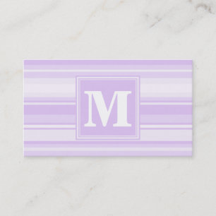 Tarjeta De Visita Bandas de lilac monogramo