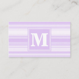 Tarjeta De Visita Bandas de lilac monogramo