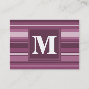 Tarjeta De Visita Bandas de mauve monogramo