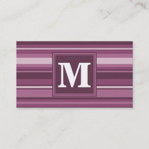 Tarjeta De Visita Bandas de mauve monogramo