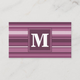 Tarjeta De Visita Bandas de mauve monogramo