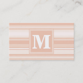 Tarjeta De Visita Bandas de melocotón monograma