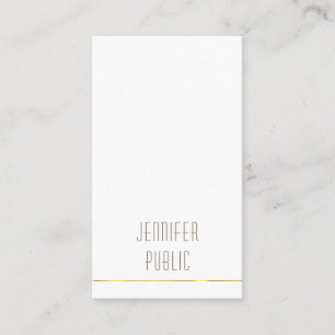 Tarjeta De Visita Bandas de oro Diseño Minimalista moderno Único