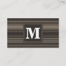 Tarjeta De Visita Bandas de taupe monogramo
