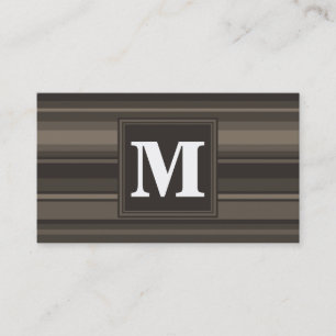 Tarjeta De Visita Bandas de taupe monogramo