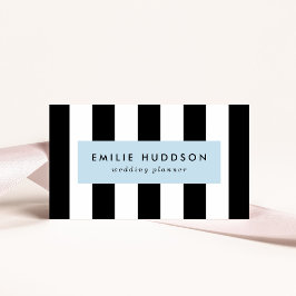 Tarjeta De Visita Bandas en blanco y negro, patrón a rayas, líneas