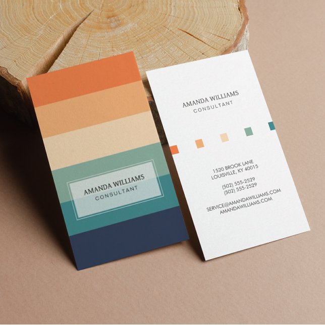 Tarjeta De Visita Bandas luminosas personalizadas mínimas y profesio (Subido por el creador)