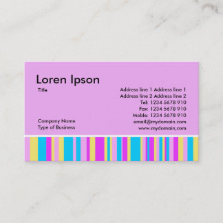 Tarjeta De Visita Bandas Multicolor