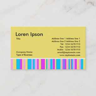 Tarjeta De Visita Bandas multicolores - Amarillo