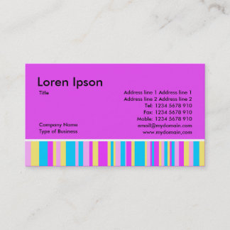 Tarjeta De Visita Bandas multicolores - Magenta