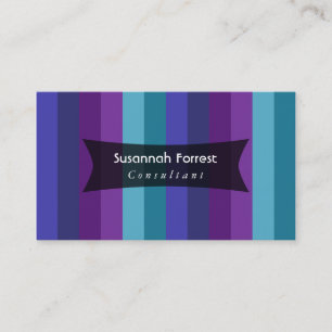 Tarjeta De Visita Bandas negritas: morado, frambuesa, Verde azulado,