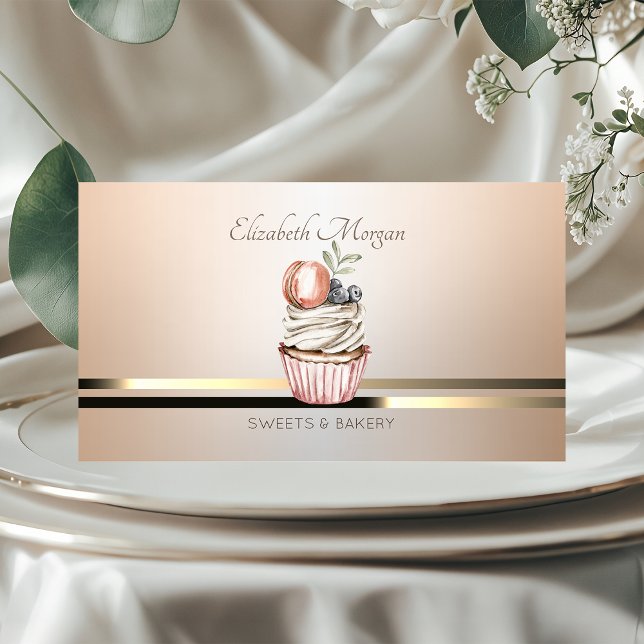 Tarjeta De Visita Bandas Profesionales Elegantes,Pastel (Subido por el creador)