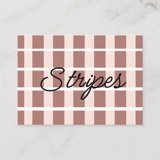Tarjeta De Visita Bandas rosadas marrones (Anverso)